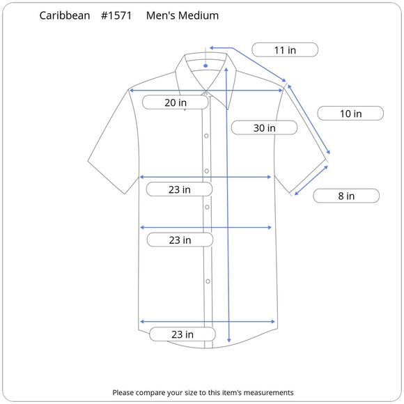 Caribbean Hawaiian Print Shirt Men's Medium Hidden Travel Pockets Red Floral - Picture 13 of 13